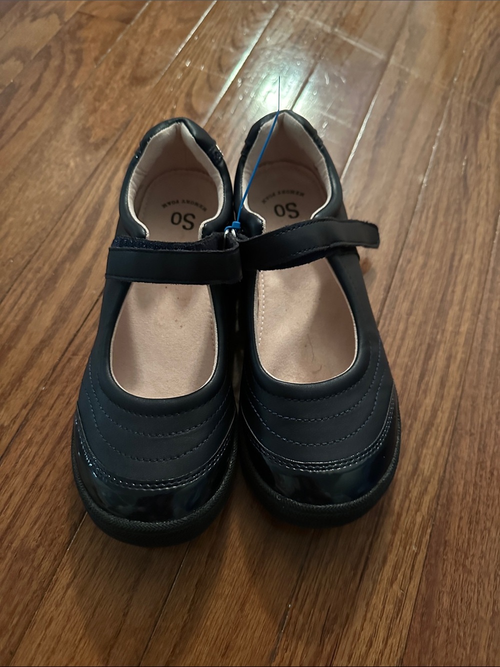 SO Girls Black Mary Jane Strap Shoes